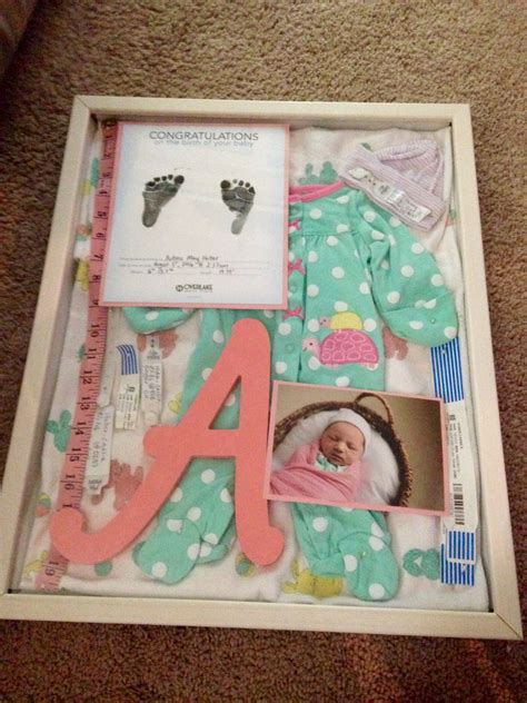 Baby Shadow Box I Made For Aubree After She Was Born Love How It