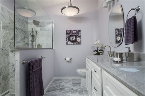See more ideas about bathrooms remodel, bathroom design, bathroom decor. Purple and Gray Bathroom - Contemporary - Bathroom - St ...