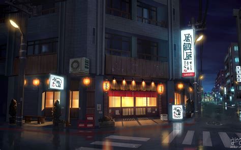 Anime Cafe Wallpaper