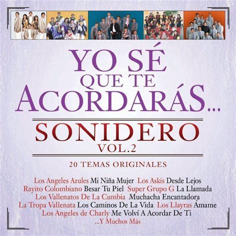 Yo Sé Que Te Acordarás Sonidero Vol 2 Various Artists Cd Album