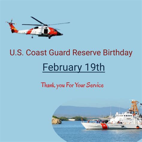 Copy Of Us Coast Guard Reserve Birthday Postermywall