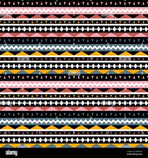 Vector Seamless Ethnic Pattern Abstract Background Geometric Borders