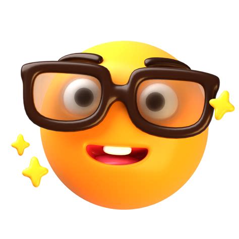 Nerd Face 3d Emoji Icon 29239966 Png