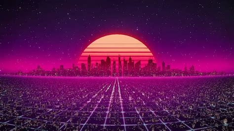 Vaporwave Synthwave Retrowave City Outrun Hd Wallpaper Preview Col My