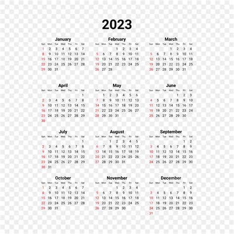 Gambar Kalender Sederhana 2023 Png Kalender 2023 Kalender Minimalis