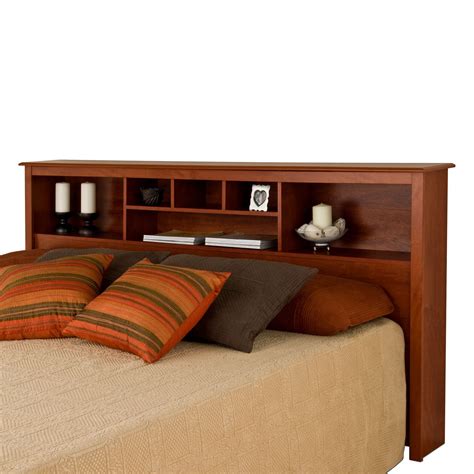 This 11 Deep Bookcase Style Storage Headboard Has 6 Compartments