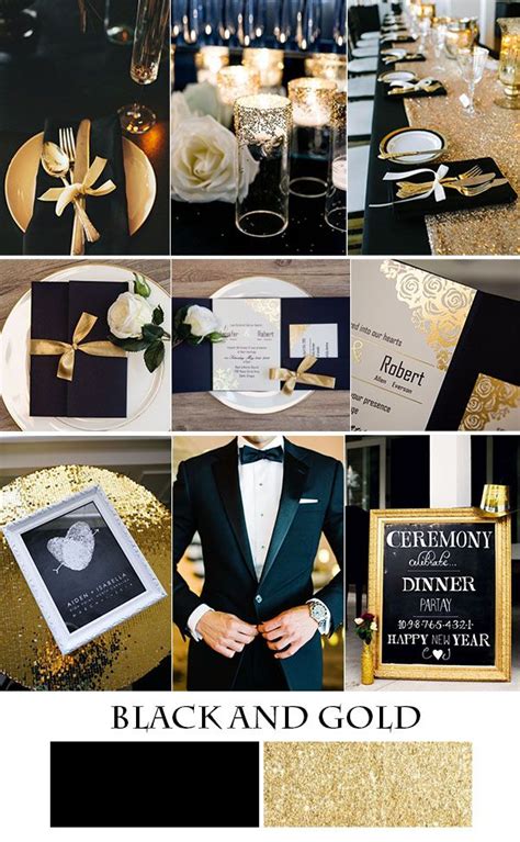 Black And Gold Wedding Color Scheme
