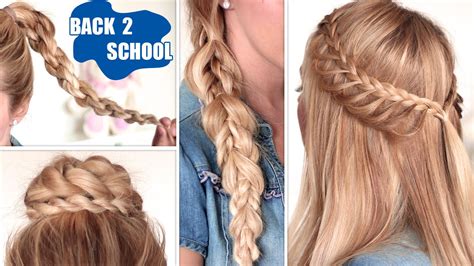 Easy Back To School Hairstyles Cute Quick And Easy Braids For Medium