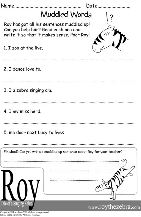 Writing Sentences Year 1 Worksheets Worksheets For Kindergarten