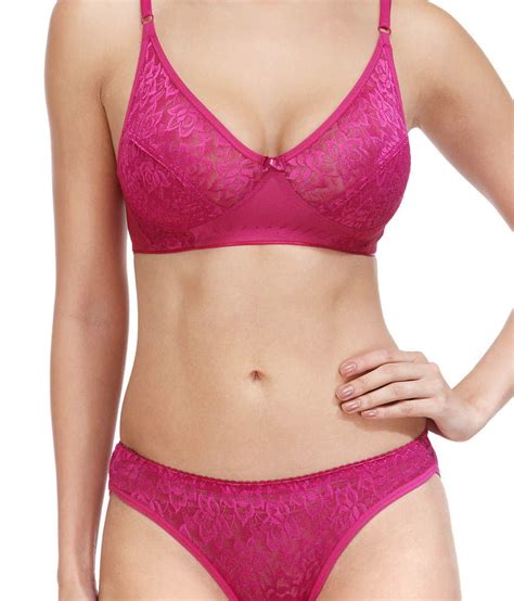 Buy Fashigo Pink Cotton Bra Panty Sets Online At Best Prices In India