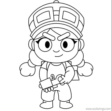 Brawl Stars Coloring Pages Shelly Is Brave XColorings