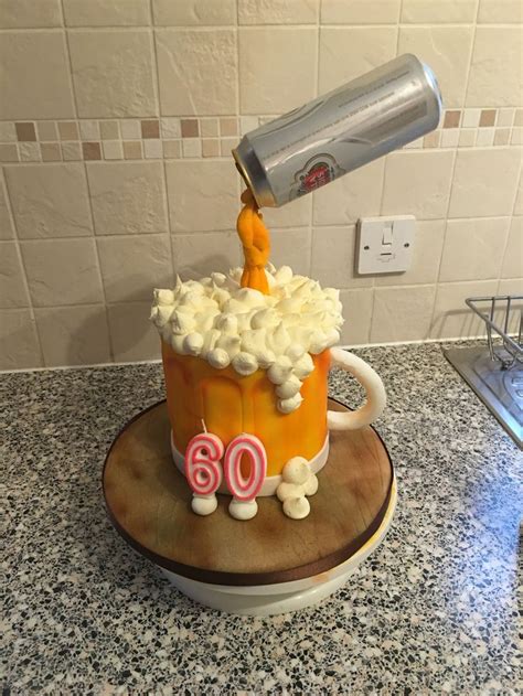 Beer Cake Tankard Cake Birthday Cake 60th Birthday Cake Mens Birthday