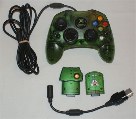 Original Microsoft Xbox S Type Green Controller Official Oem Memory