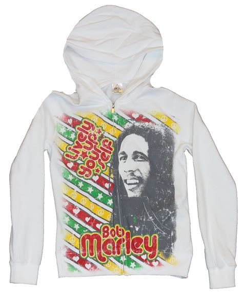 Bob Marley Zip Up Hoodie Sweatshirt Lively Up Yourself