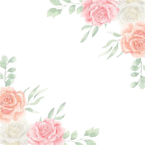 Red Rose Watercolor Png Image White And Red Rose Watercolor Border