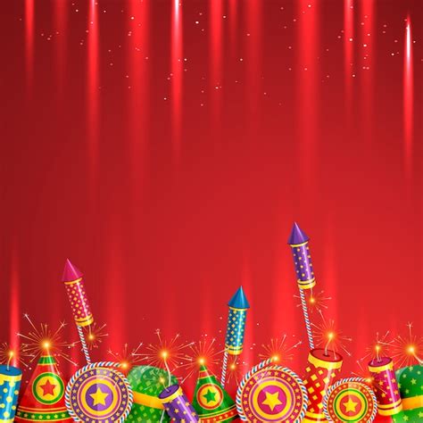 Premium Vector Diwali Crackers Background