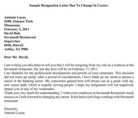Writing A Professional Letter Of Resignation 6 Best Examples