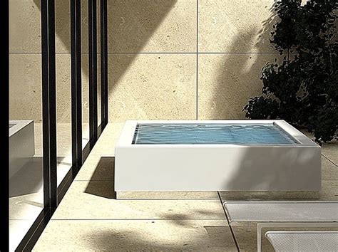 Overflow Outdoor Hot Tub Quadrat Minipool By Kos By Zucchetti Design Ludovica Roberto Palomba
