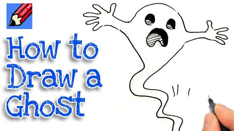 How To Draw A Spooky Ghost Real Easy Step By Step With Easy Spoken