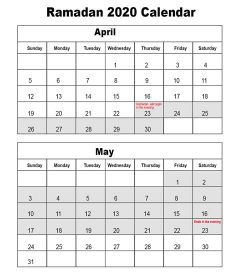 The next public holiday in malaysia is. Ramadan 2020 Calendar with Prayer Times