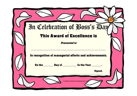 Boss S Day Award Certificate Template Download Printable Pdf Templateroller