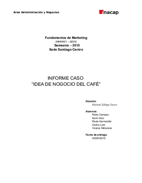 Doc Formato Informe Producto Final Cafe 1 2 Vivi Maturana