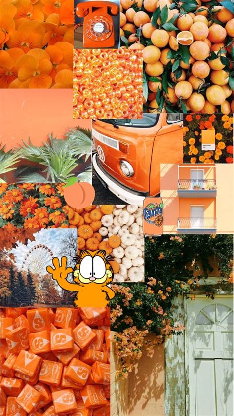 Orange Aesthetic Collage Wallpapers