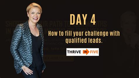 Day 4 Thrive In Five Challenge Youtube