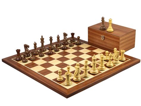 Mahogany Chess Set Professional Chess Pieces 375 I Chessgammon