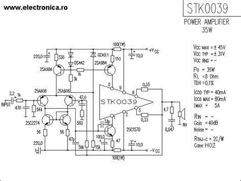Stk Power Audio Amplifier Schematic