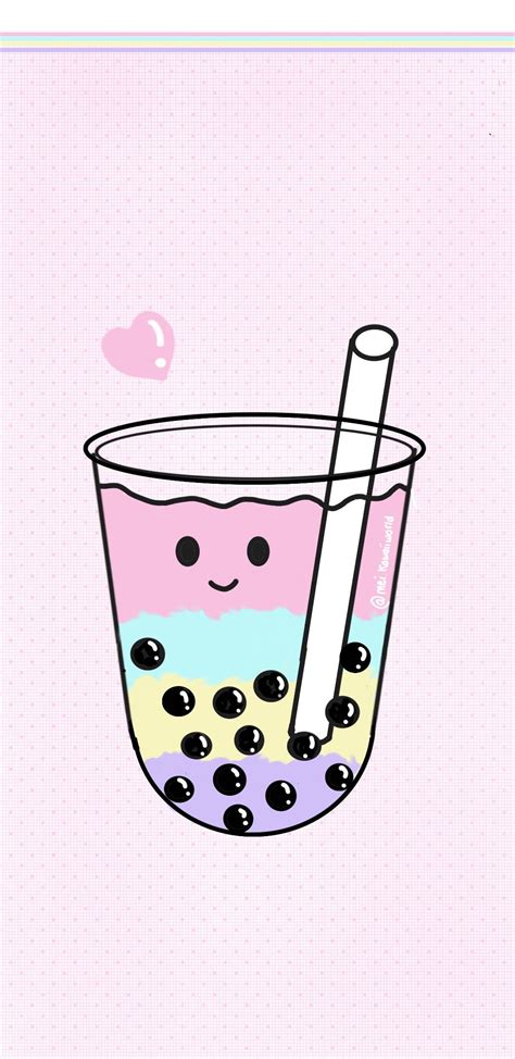 Randomly Draw This Pastel Boba 🌸🌸 Cute Food Wallpaper Tea Wallpaper