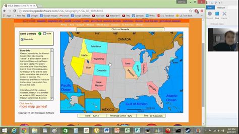 Plus maps, information about geography, ecology, history, culture and more. Us Map Game Sheppard Software Inspirationa Sheppard Software Us ...