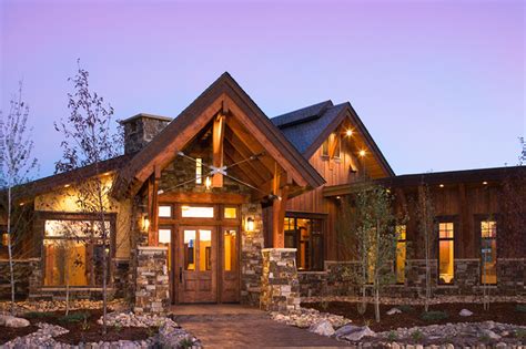 Lodge At Trout Creek Entry Rustic Exterior Denver By Brooks