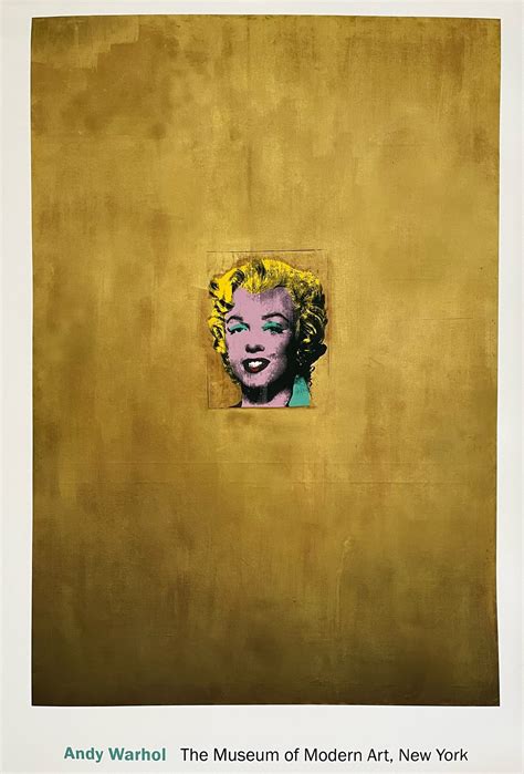 Andy Warhol Gold Marilyn Original Museum Exhibition Poster Etsy