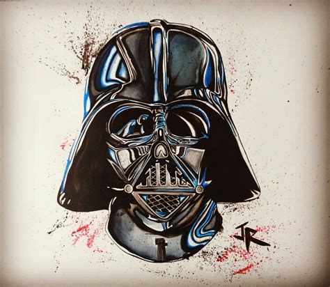 Darth Vader Watercolor By Jr Portraits