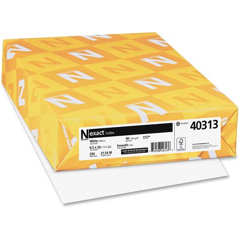 Exact Wau40313 Index Paper 250 Pack White