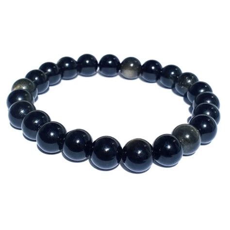 PULSEIRA De Obsidiana Dourada Natural Esfera 8 Mm Shopee Brasil