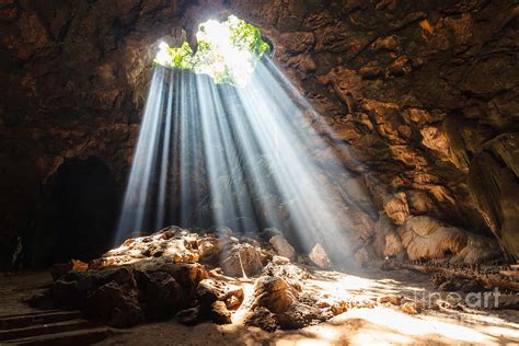 Sun Beam In Cave Photograph By Panyajampatong Pixels