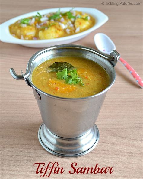 Tiffin Sambar Recipe - Side Dish for Idli/Dosa | Tickling Palates