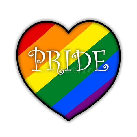 Rainbow Gay Pride Flag Heart Symbol Of Sexual Minorities Pride Stock