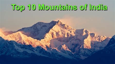 Top 10 Mountains In India भारत में 10 सबसे ऊँचे पर्वत Youtube