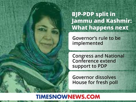bjp quits alliance with pdp in jammu and kashmir what happens next india news