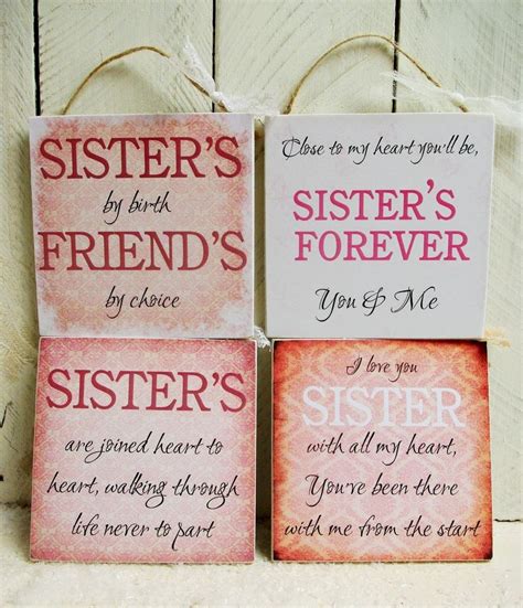 I have seen things like this in stores, but they would be a lot more fun to make yourself considering that it would allow you to pick your colors and jars. handmade plaque sign gift present sister sayings quotes ...