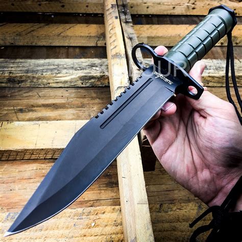 12 Bayonet Us Military Tactical Survival Hunting Knife Fixed Blade