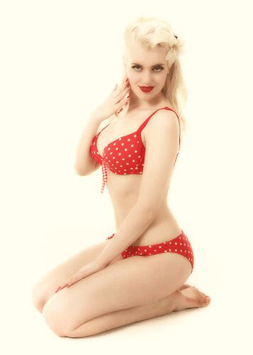 Blonde Pin Up In Red Polka Dot Bikini Flickr Photo Sharing