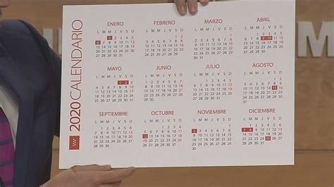 Calendario Laboral En Madrid Estos Son Los Festivos En 2020