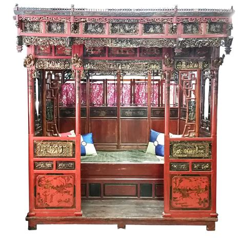Chinese Wedding Bed Antique Qing Dynasty Oriental Furniture Warehouse