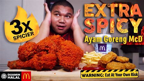 It totally burns and numbs my tongue on the first bite, and it slowly builds the momentum as you devour the chicken. (NEW!) 9X Ketol Ayam Goreng 🔥MCD 3X EXTRA SPICY🔥 Challenge ...