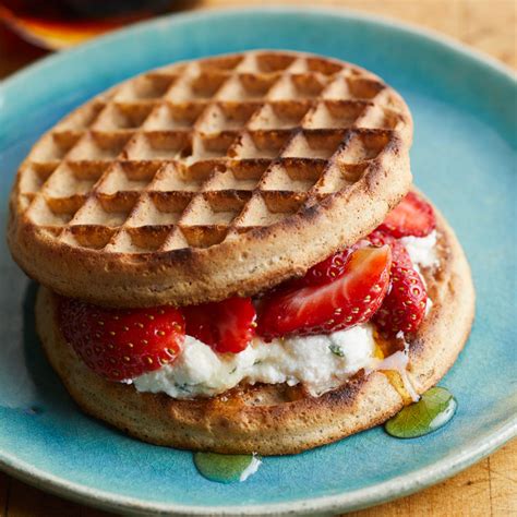 Strawberry Ricotta Waffle Sandwich Recipe Eatingwell