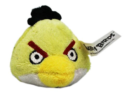 Angry Birds Chuck Mini Round Plush Toy With Bottom Finger Pocket